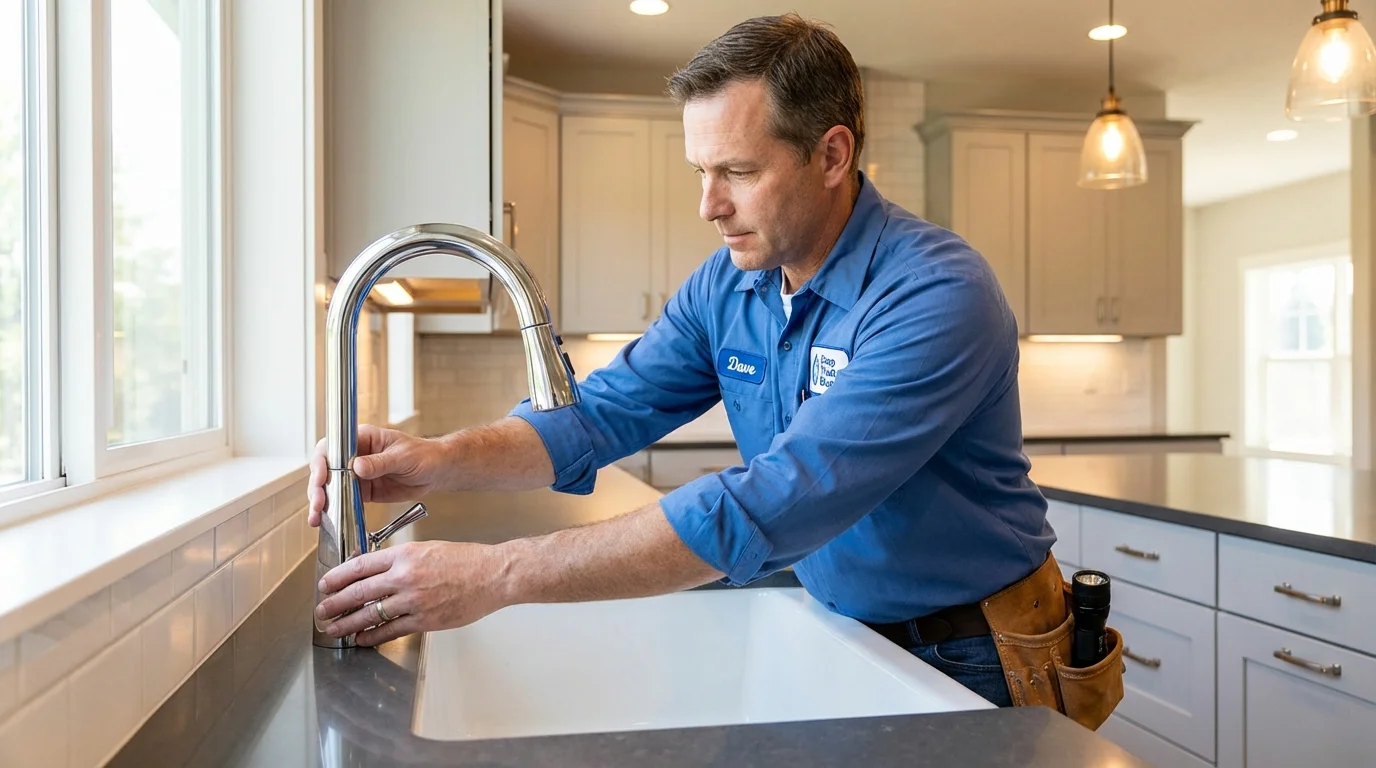 Kitchen faucet installation by Johns Plumbing LLC in Hilton Head Island