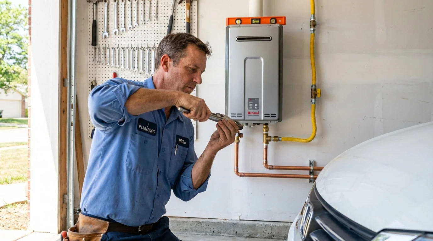 Tankless water heater installation by a Johns Plumbing LLC plumber in Hilton Head Island